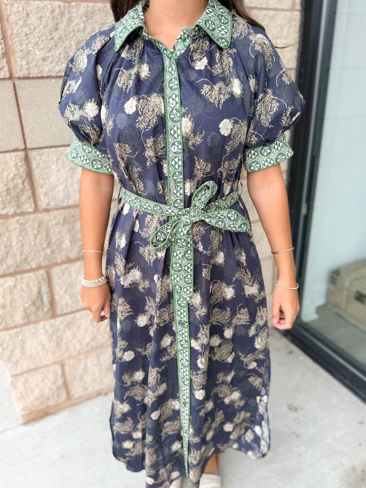 Luxe Bloom Midi Dress