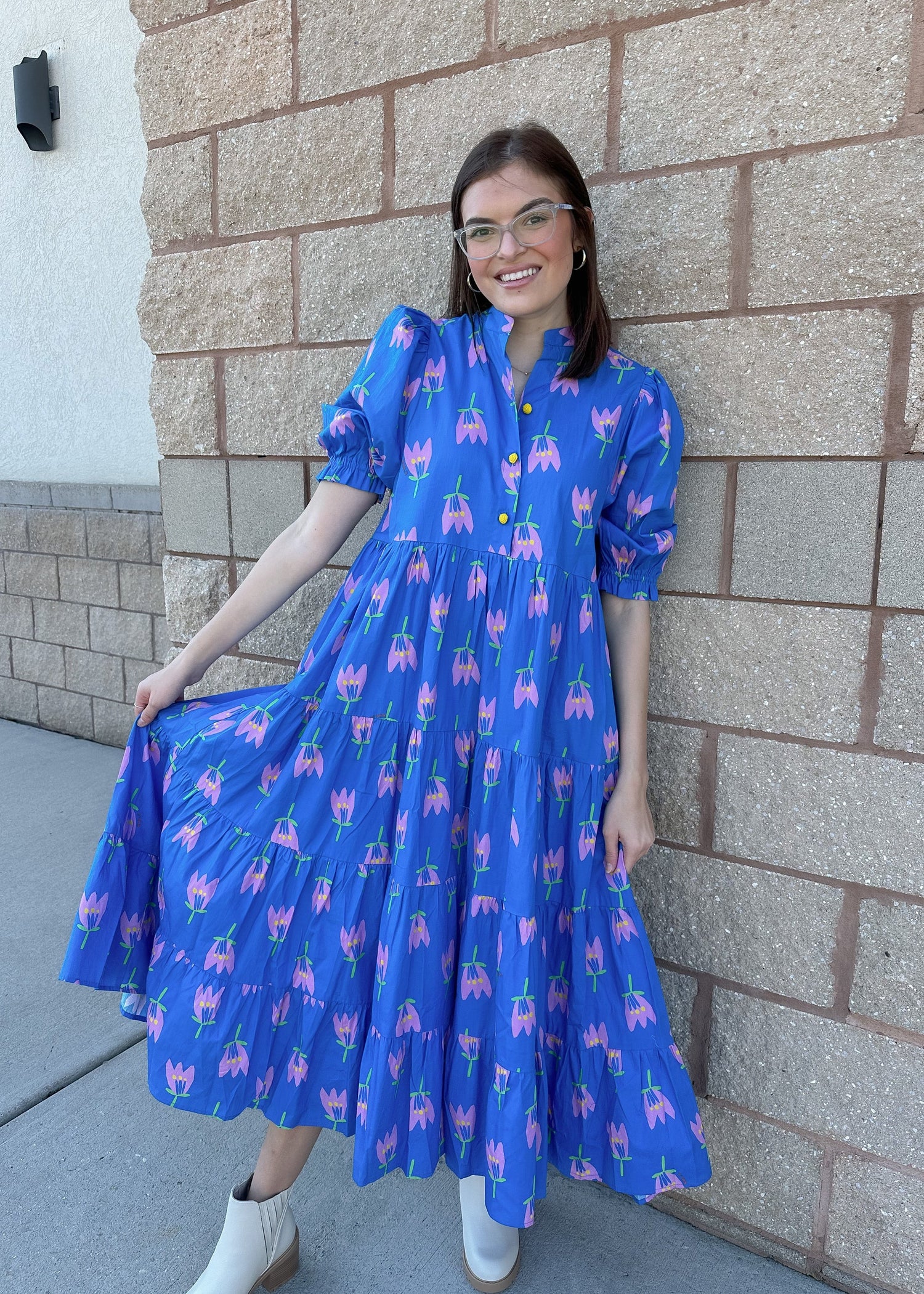 southern maxi dresses Southern Garden Party Maxi Dress Pink / M
