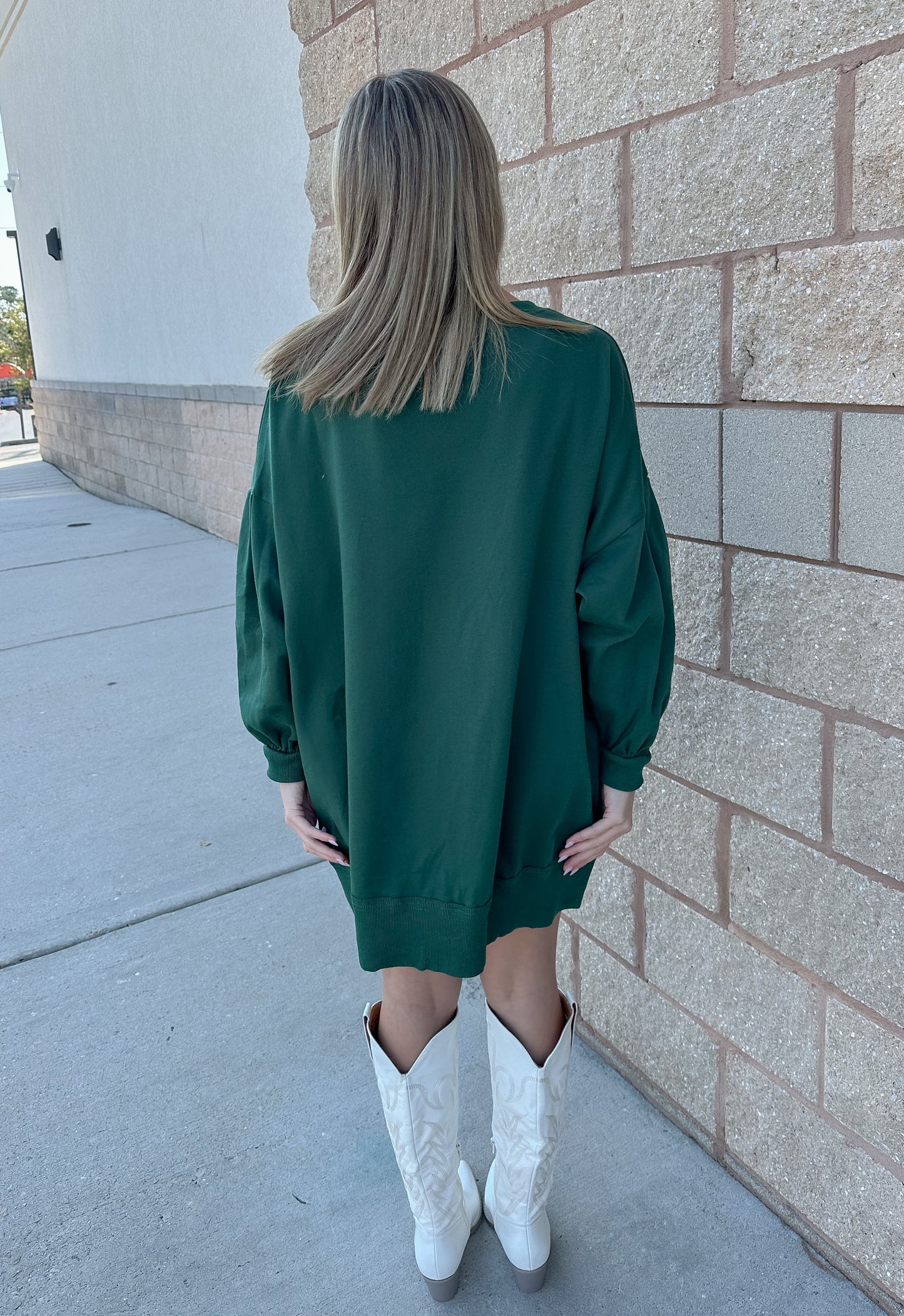 Poinsettia Sweatshirt Dress