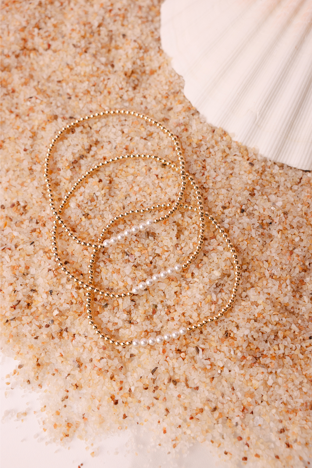 Dainty Sophia Pearl Bracelet in Gold: Standard 6.75 Inch