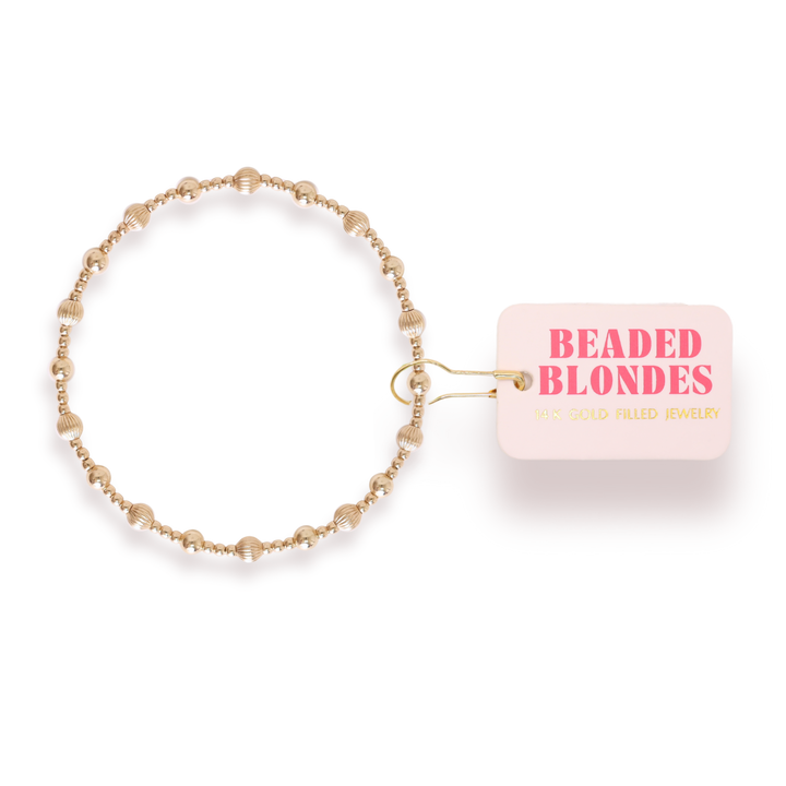 Palmer Fluted Bracelet in Gold: Standard 6.75 Inch