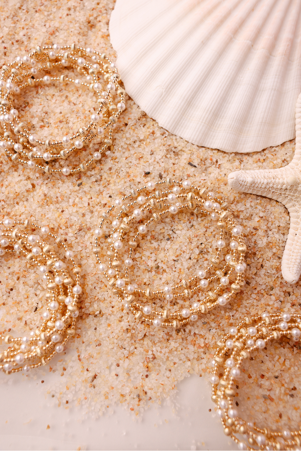 Palmer Fluted Bracelet in Pearl: Standard 6.75 Inch