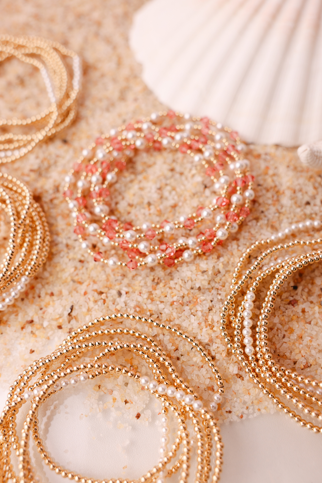 Dainty Sophia Pearl Bracelet in Gold: Standard 6.75 Inch