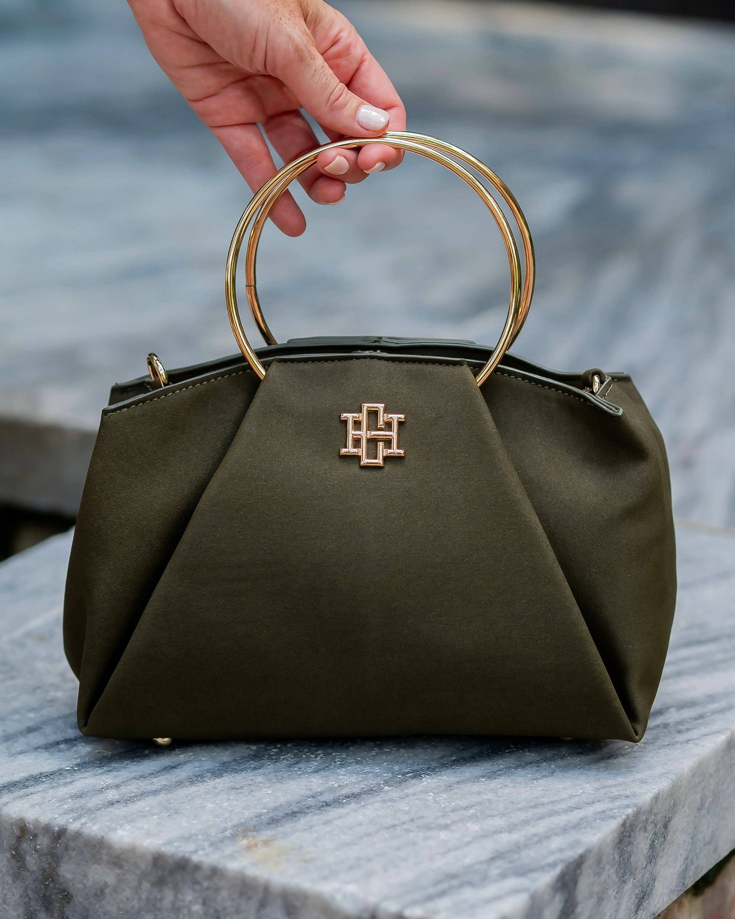 CH Brooks Bag with Rings Olive S