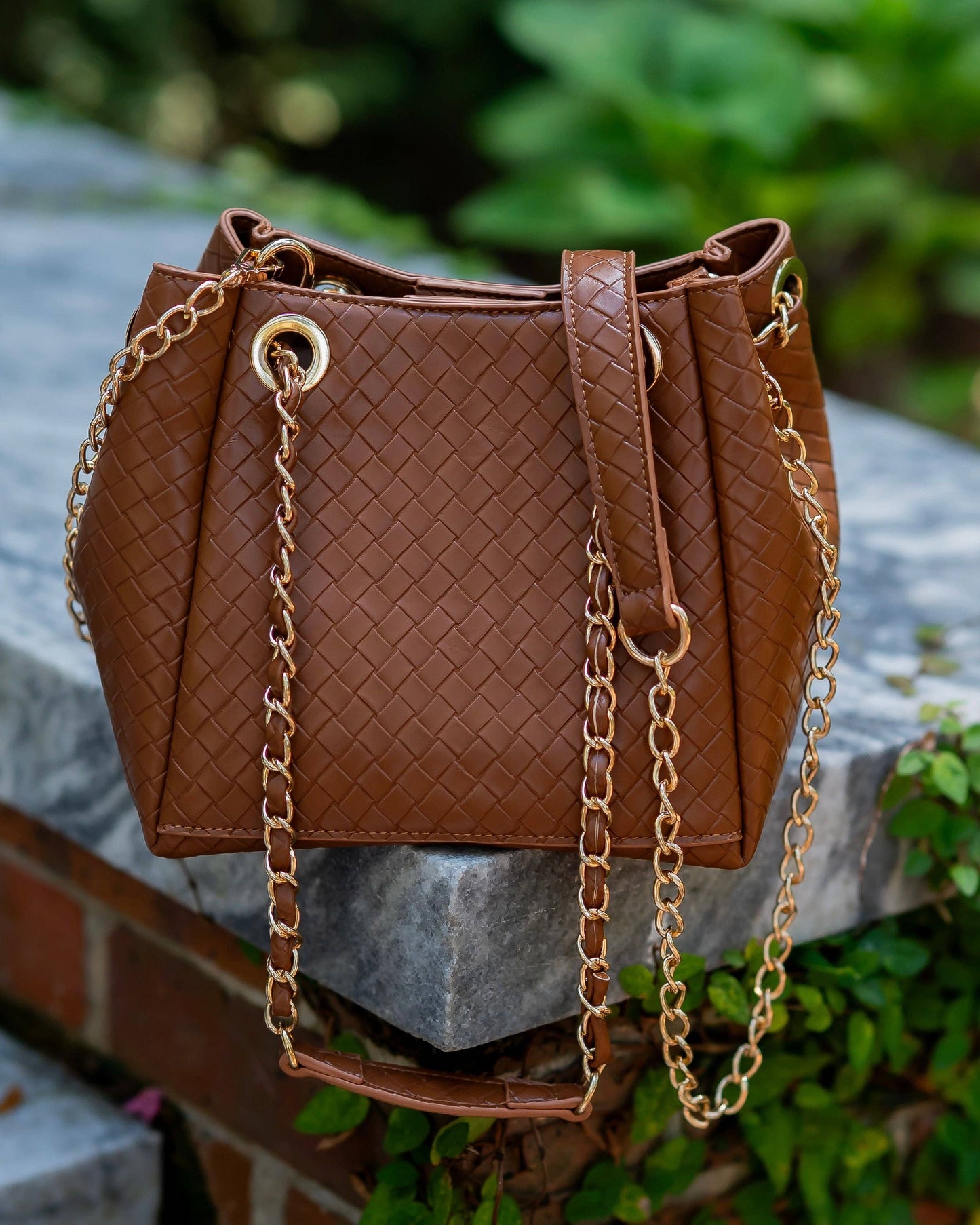 CH Lainey Mini Tote Woven Chocolate