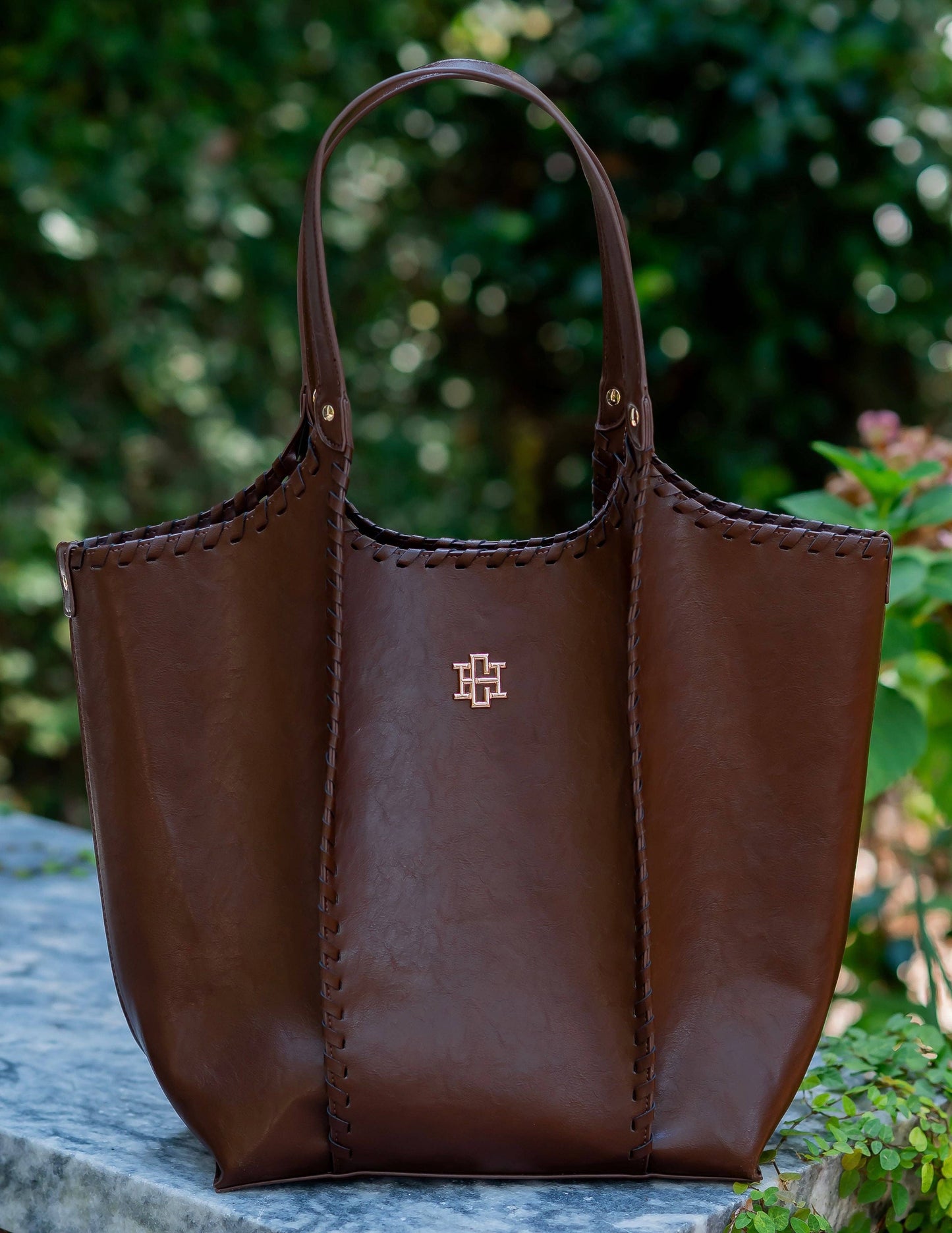 CH Emory Whipstitch Tote D Chocolate