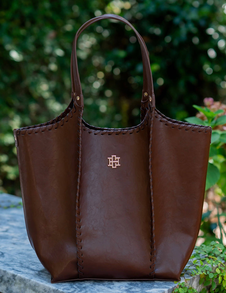 CH Emory Whipstitch Tote D Chocolate