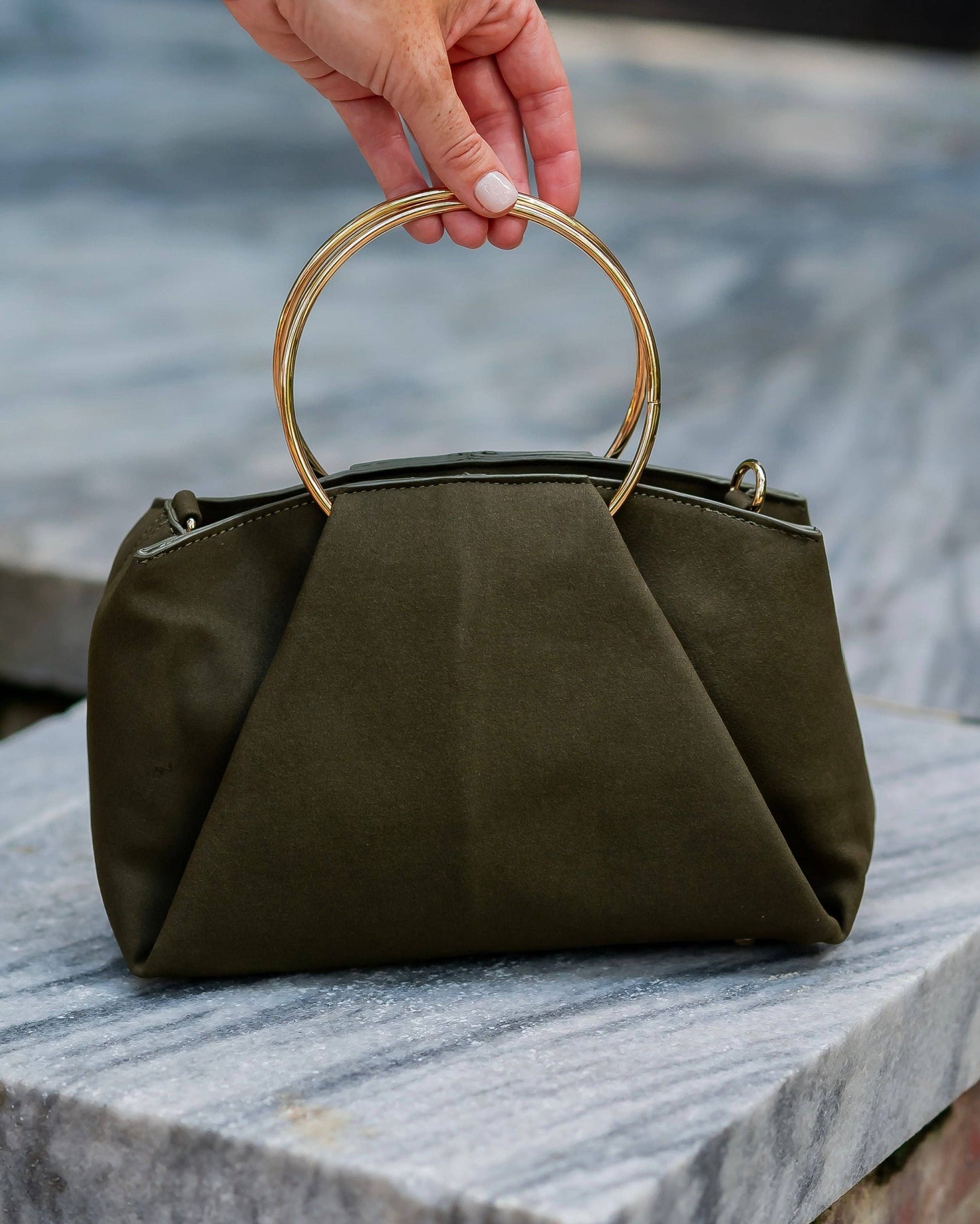 CH Brooks Bag with Rings Olive S