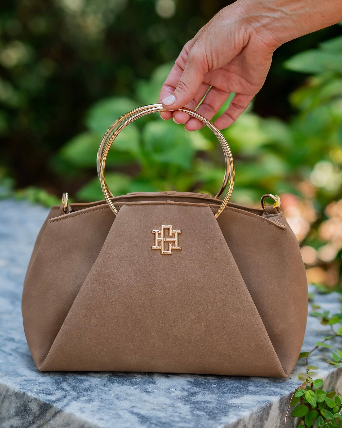 CH Brooks Bag with Rings Latte S