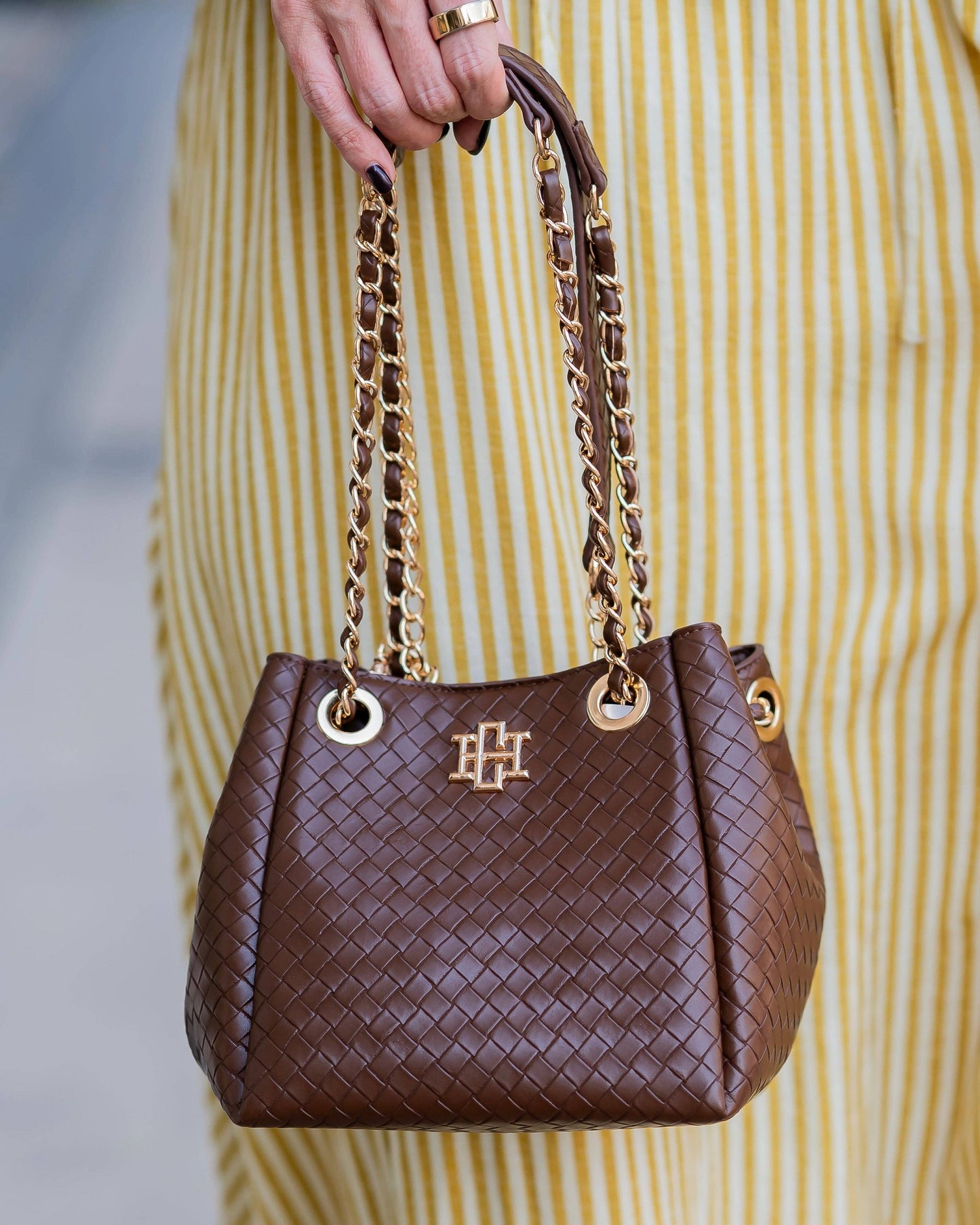 CH Lainey Mini Tote Woven Chocolate