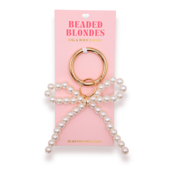 Pearl Bow Bag & Boot Charm