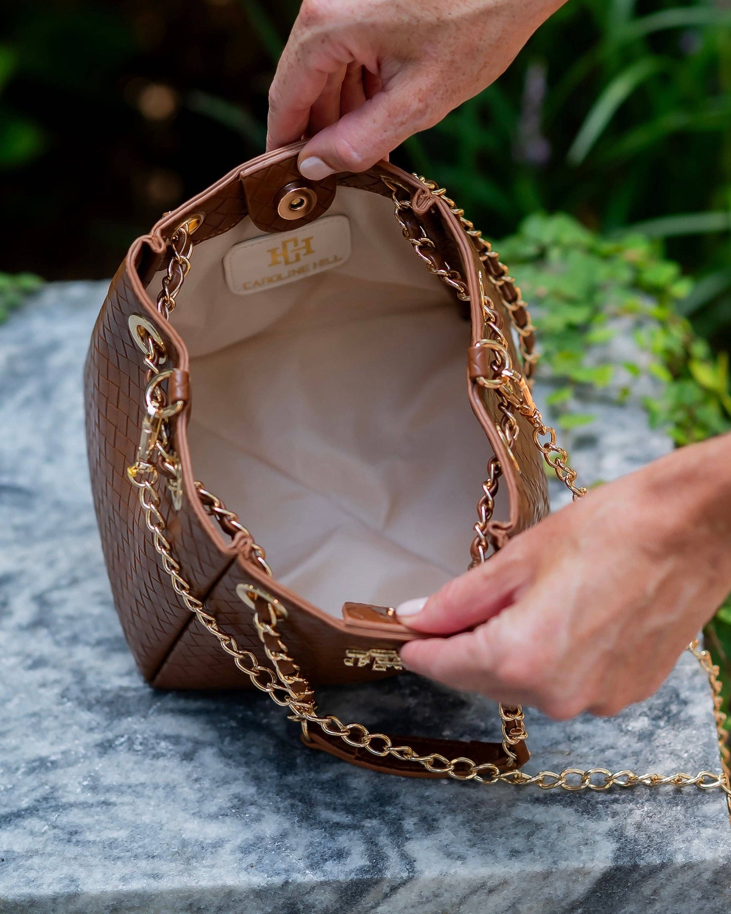 CH Lainey Mini Tote Woven Chocolate