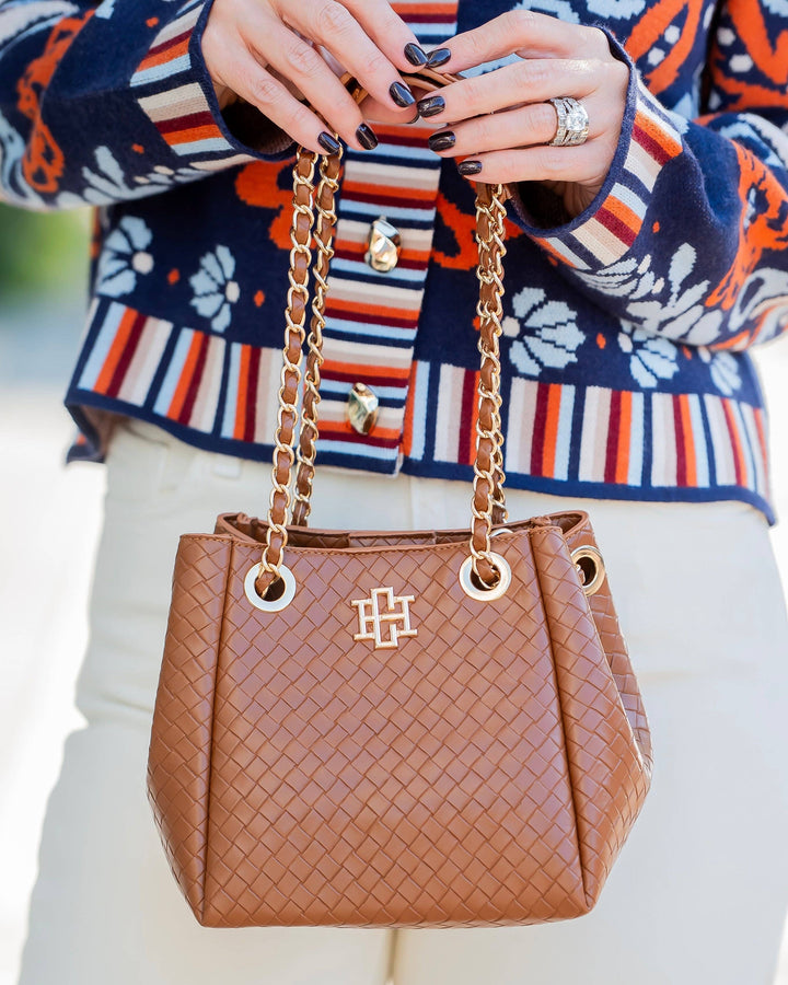 CH Lainey Mini Tote Woven Saddle