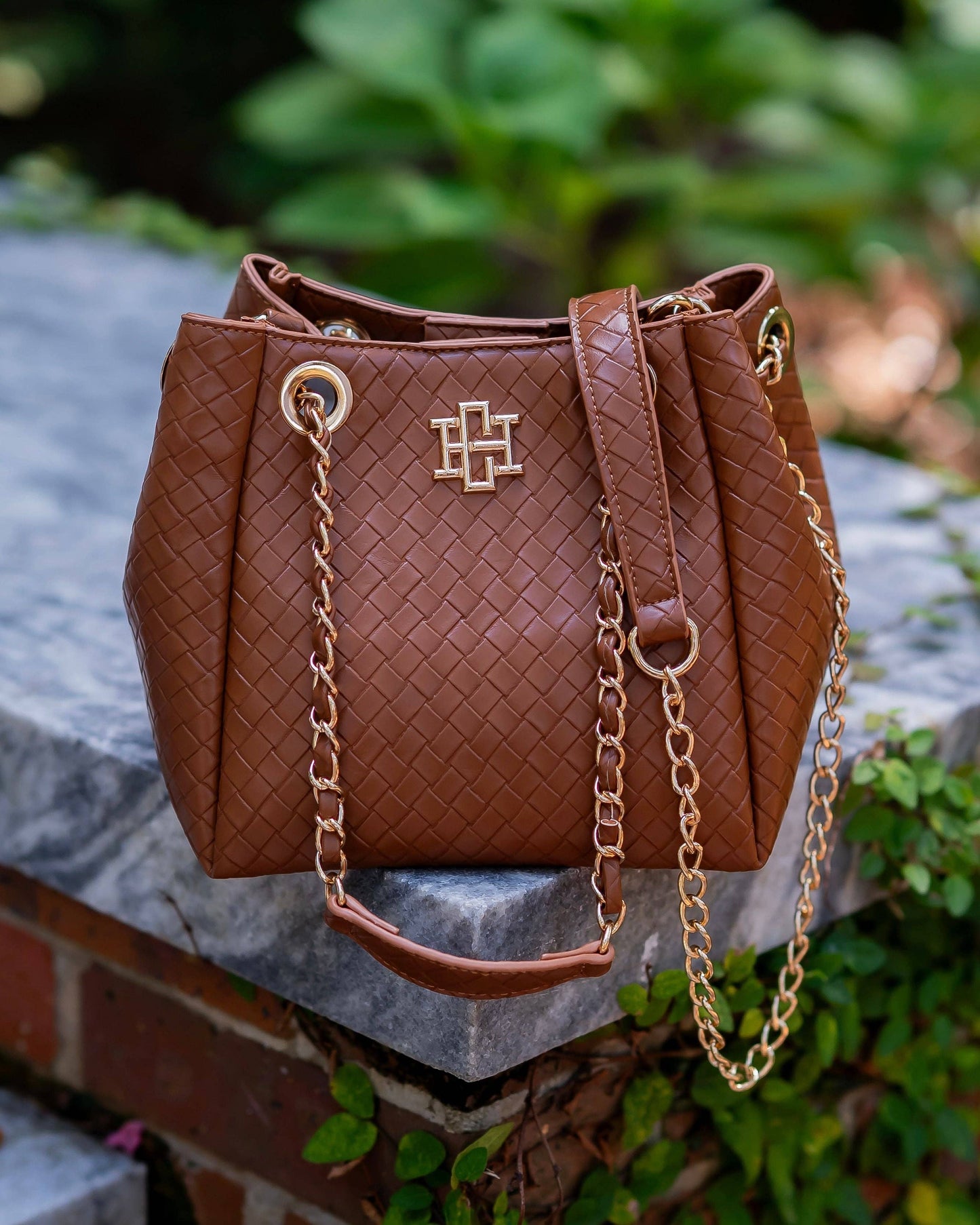 CH Lainey Mini Tote Woven Saddle