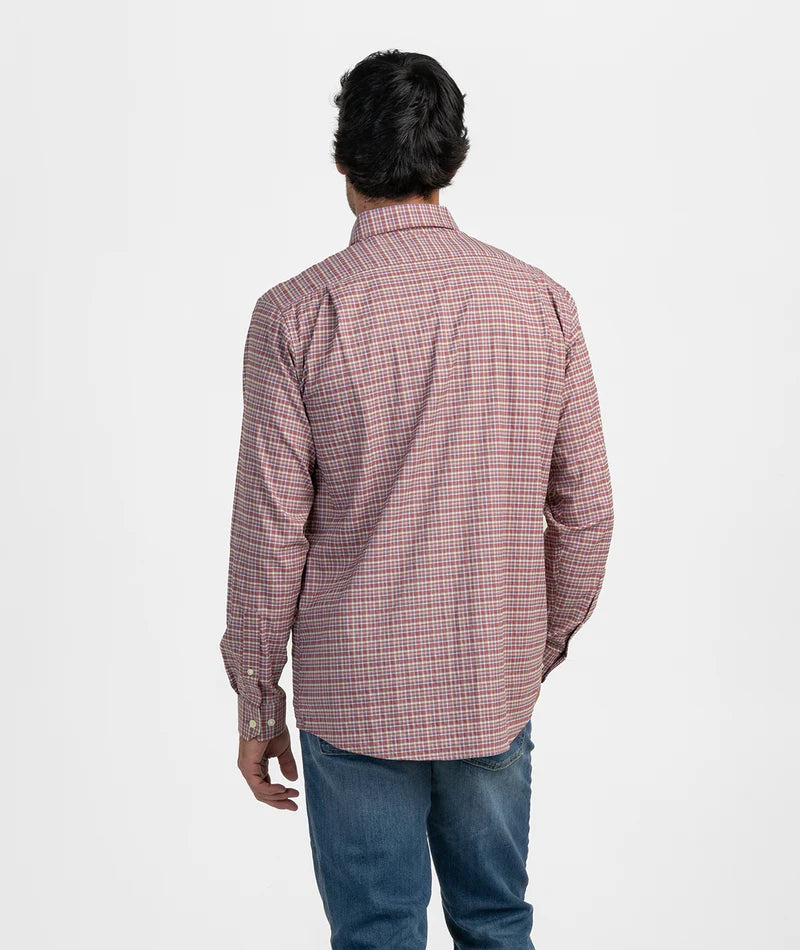 SSCO Men’s Boone Plaid LS Button Down - Redwood