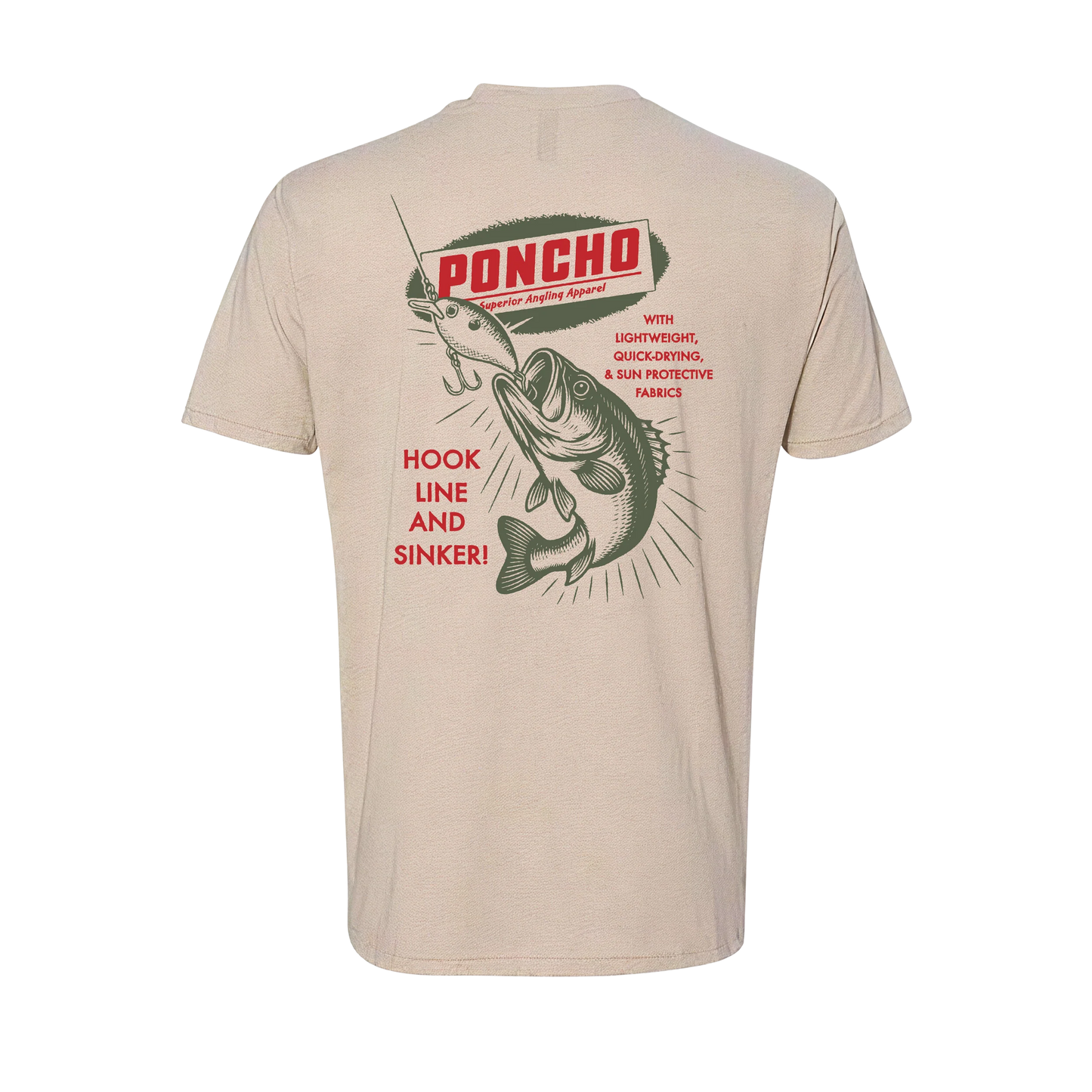 Poncho Men’s Crankbait S/S T-Shirt - Cream