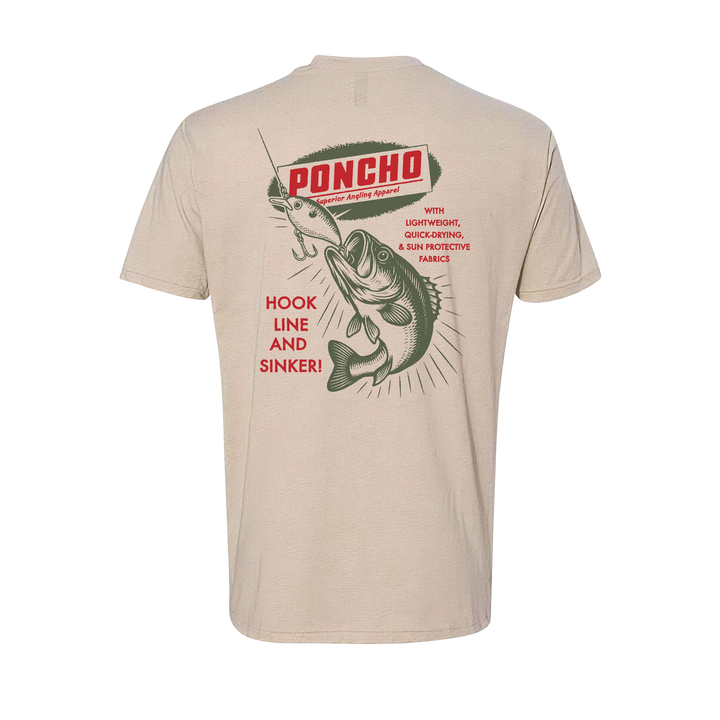 Poncho Men’s Crankbait S/S T-Shirt - Cream