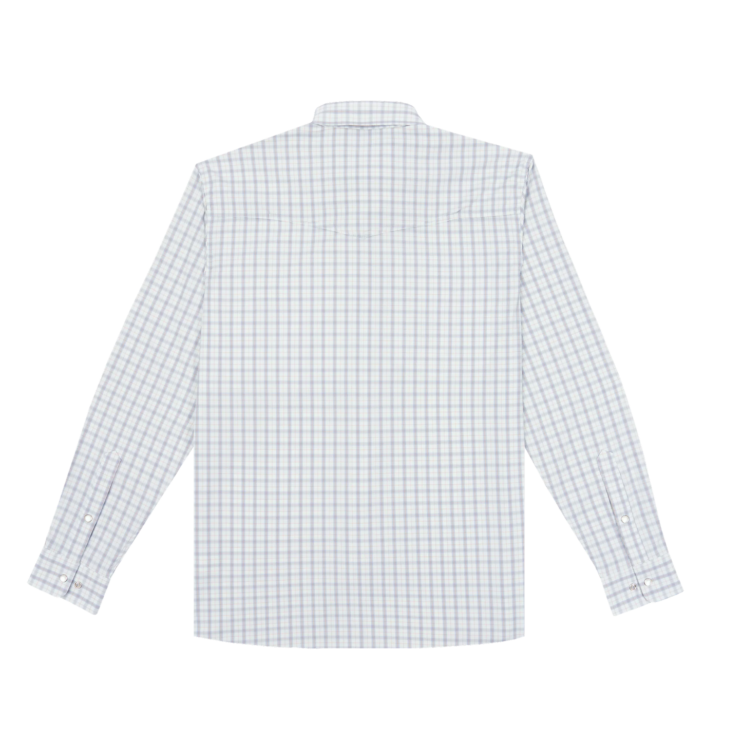 Poncho Men’s “The Soda Butte” Regular L/S Shirt - Light Blue & Red Clay Plaid