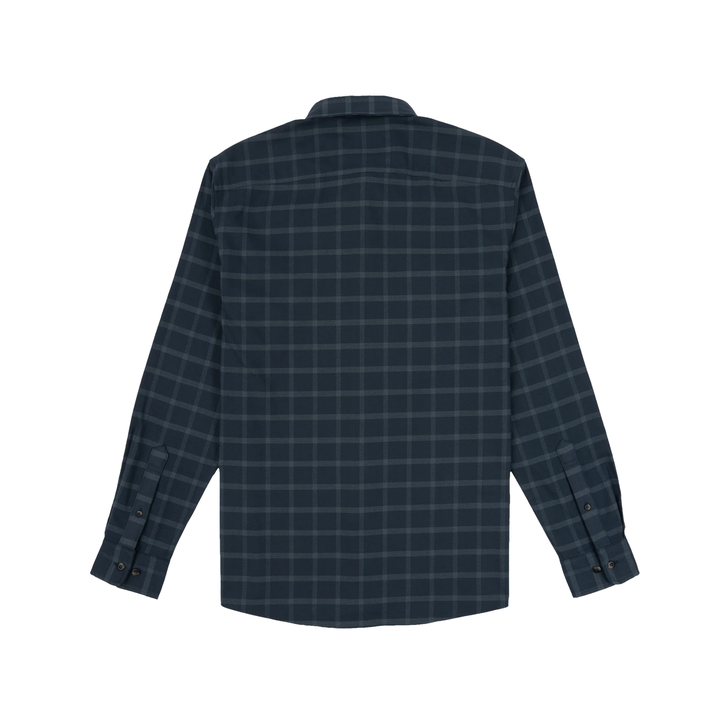 Poncho Men’s “The Doryman” Regular Performance Flannel - Dark Blue Slate Plaid