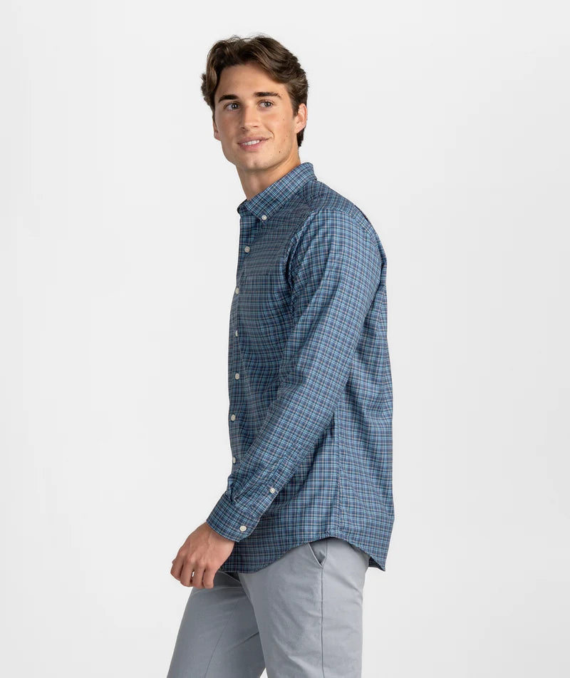 SSCO Men’s Shoal Creek Plaid LS Button Down - Night Sky