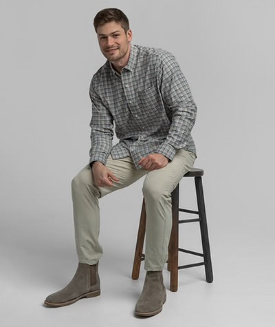SSCO Men’s Hawthorne Plaid LS Button Down - Mallard