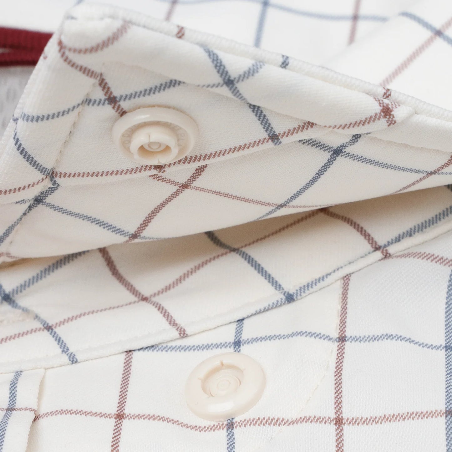 Poncho Men’s “The Fairhope” Regular L/S Shirt - Maroon & Blue Plaid