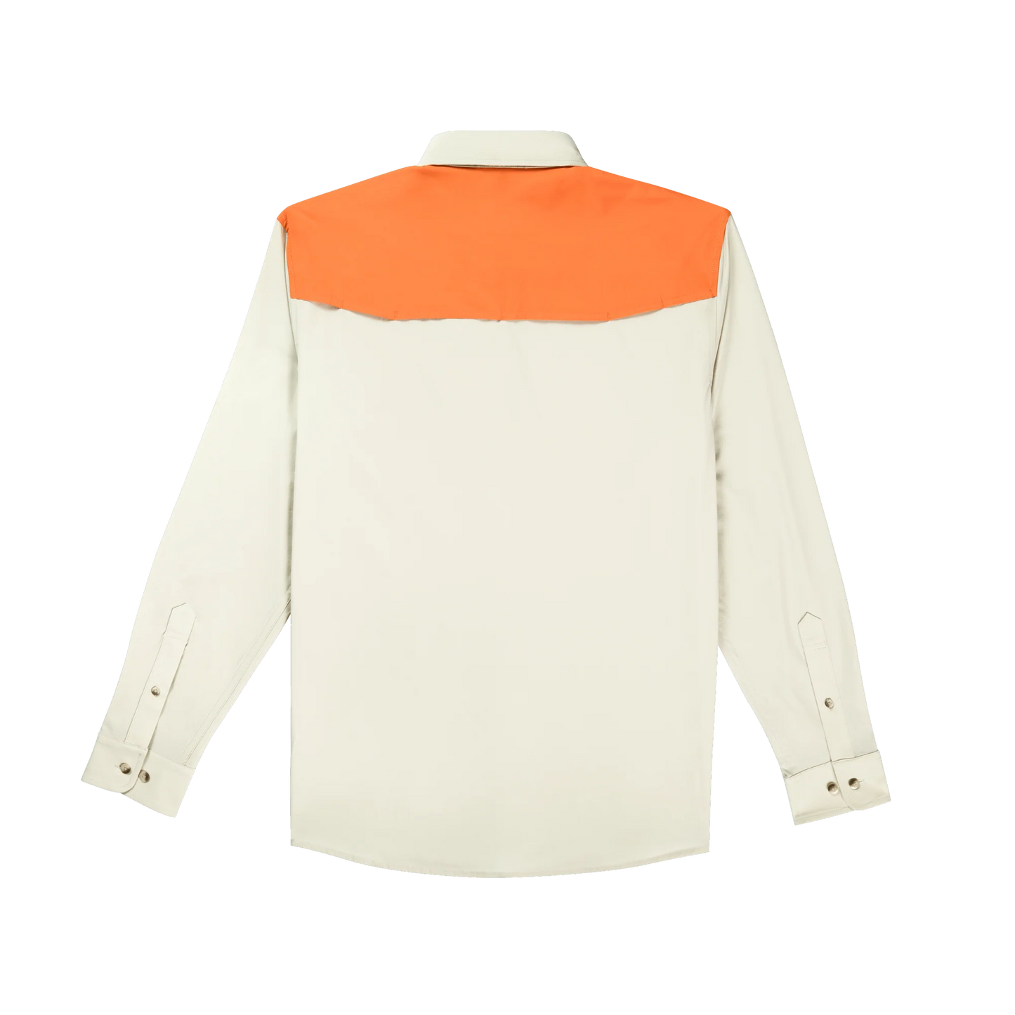 Poncho Men’s “The Hebbronville” Slim L/S Shirt - Tan with Blaze Patch