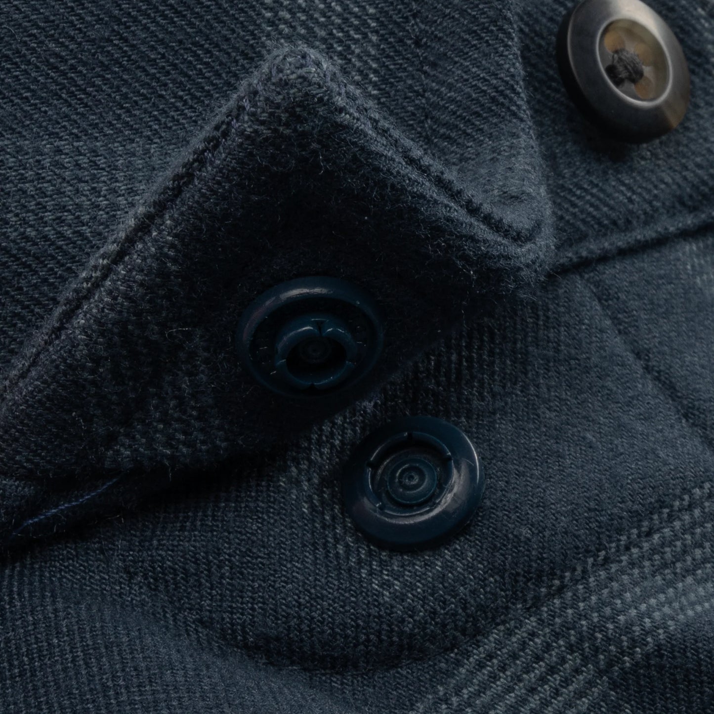 Poncho Men’s “The Doryman” Regular Performance Flannel - Dark Blue Slate Plaid