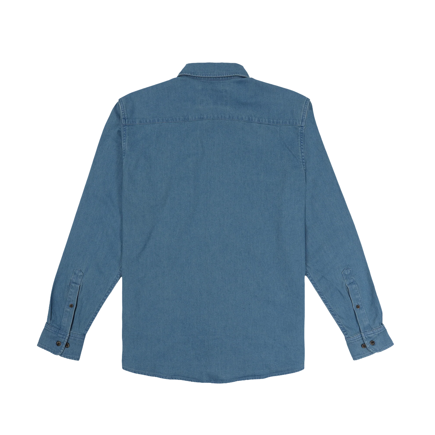 Poncho Men’s “The Franklin” Denim Slim Shirt - Medium Wash