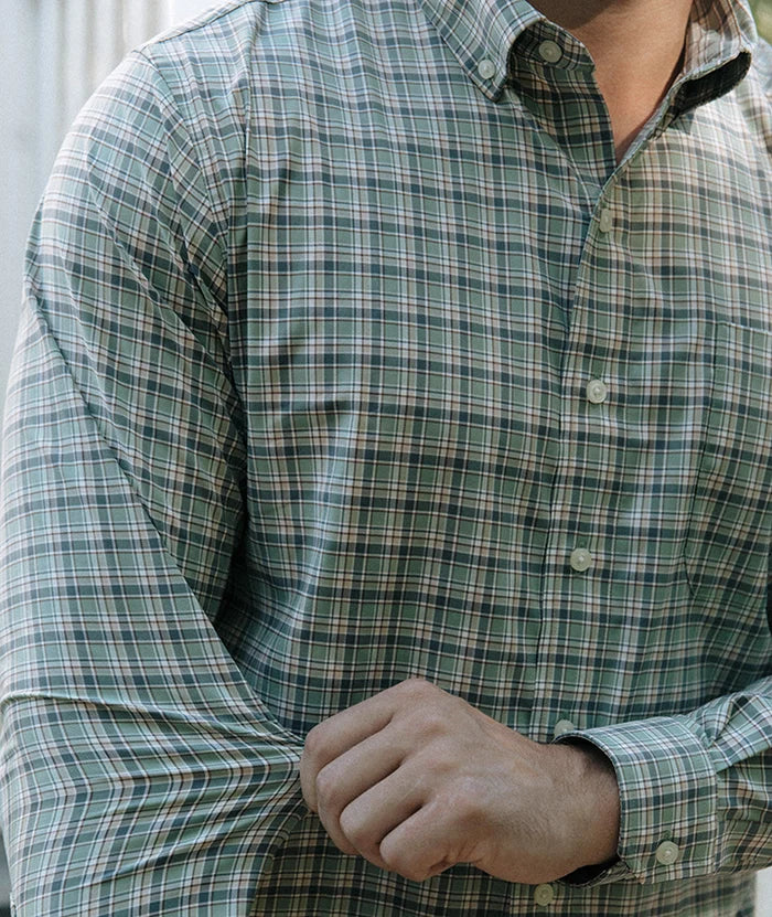 SSCO Men’s Hawthorne Plaid LS Button Down - Mallard