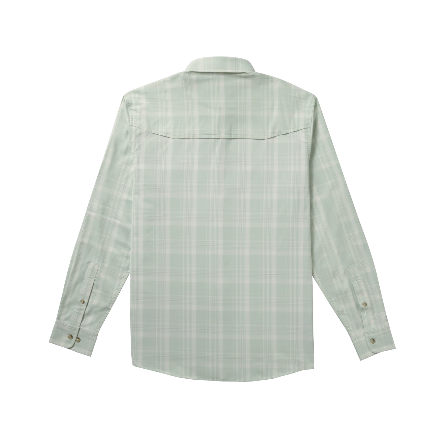 Poncho Men’s “The Spanish Moss” Slim L/S Shirt - Moss Green Plaid