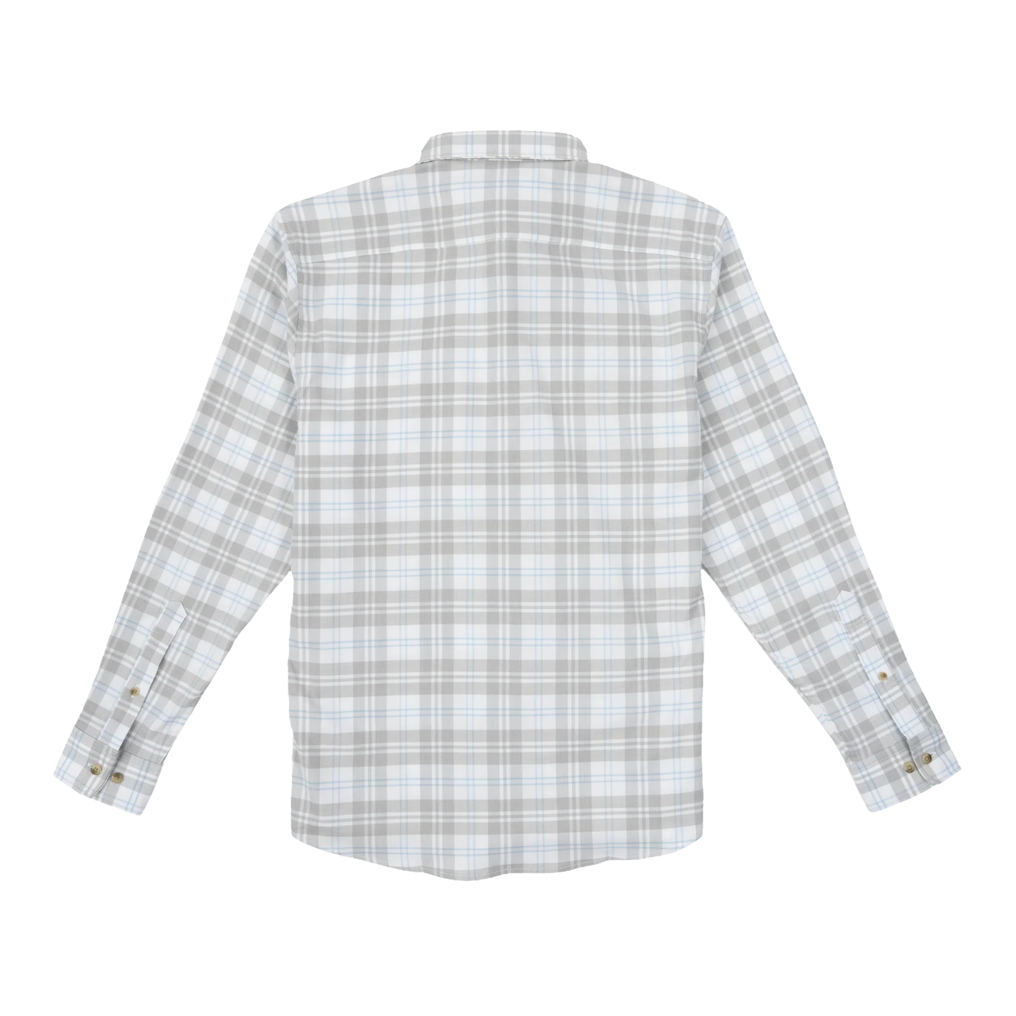 Poncho Men’s “The Snowcat” Slim Performance Flannel - White Plaid