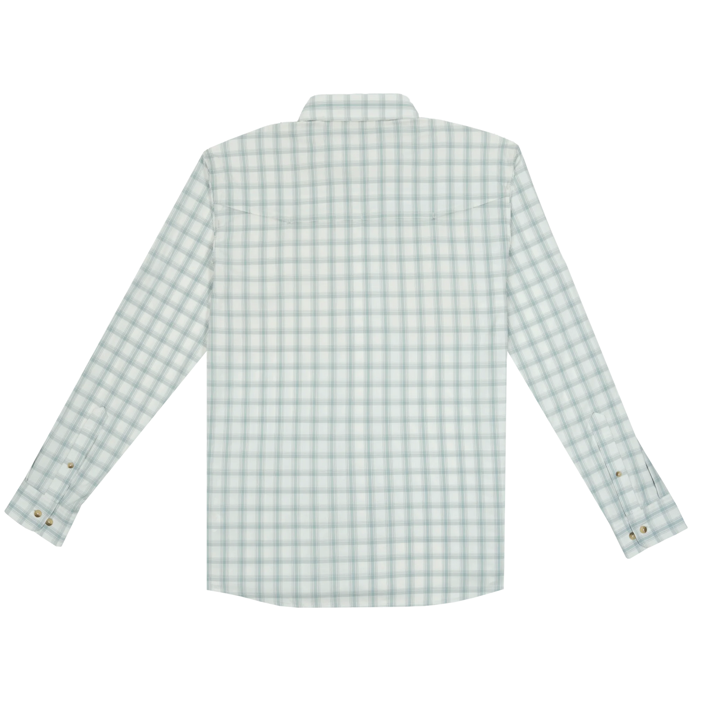 Poncho Men’s “The 12 Weight” Slim L/S Shirt - Grey & Dusty Green Plaid