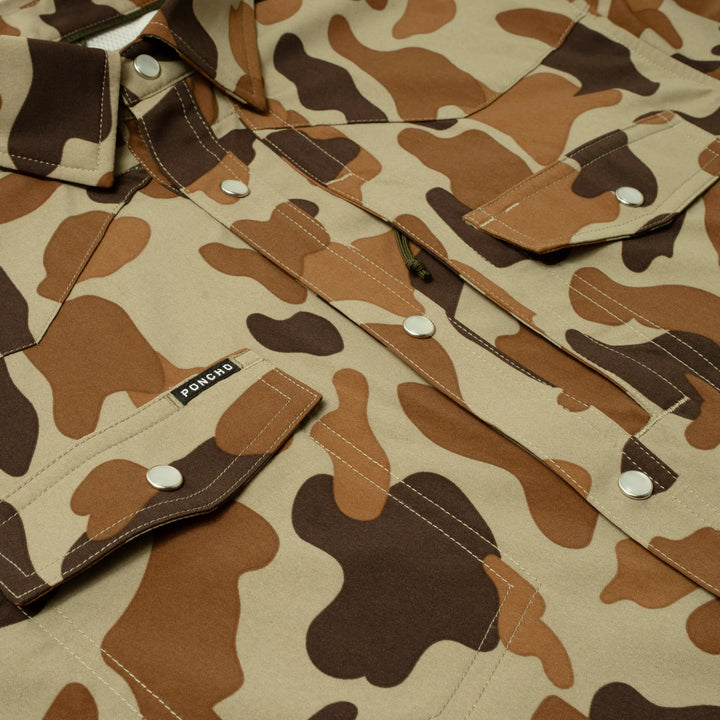 Poncho Men’s “The White Wing” Regular L/S Shirt - Duck Camo