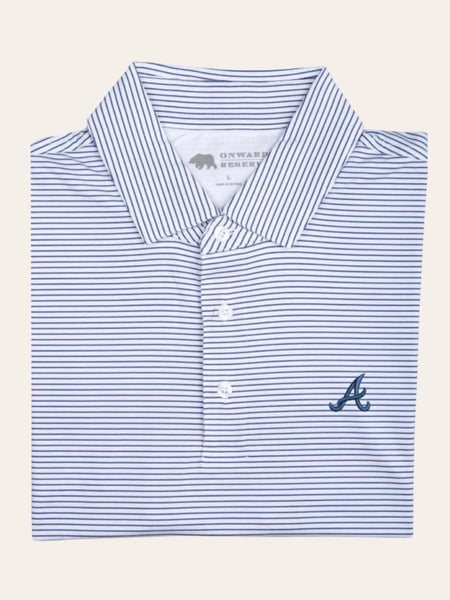 Atlanta Braves Hairline Stripe Performance Polo