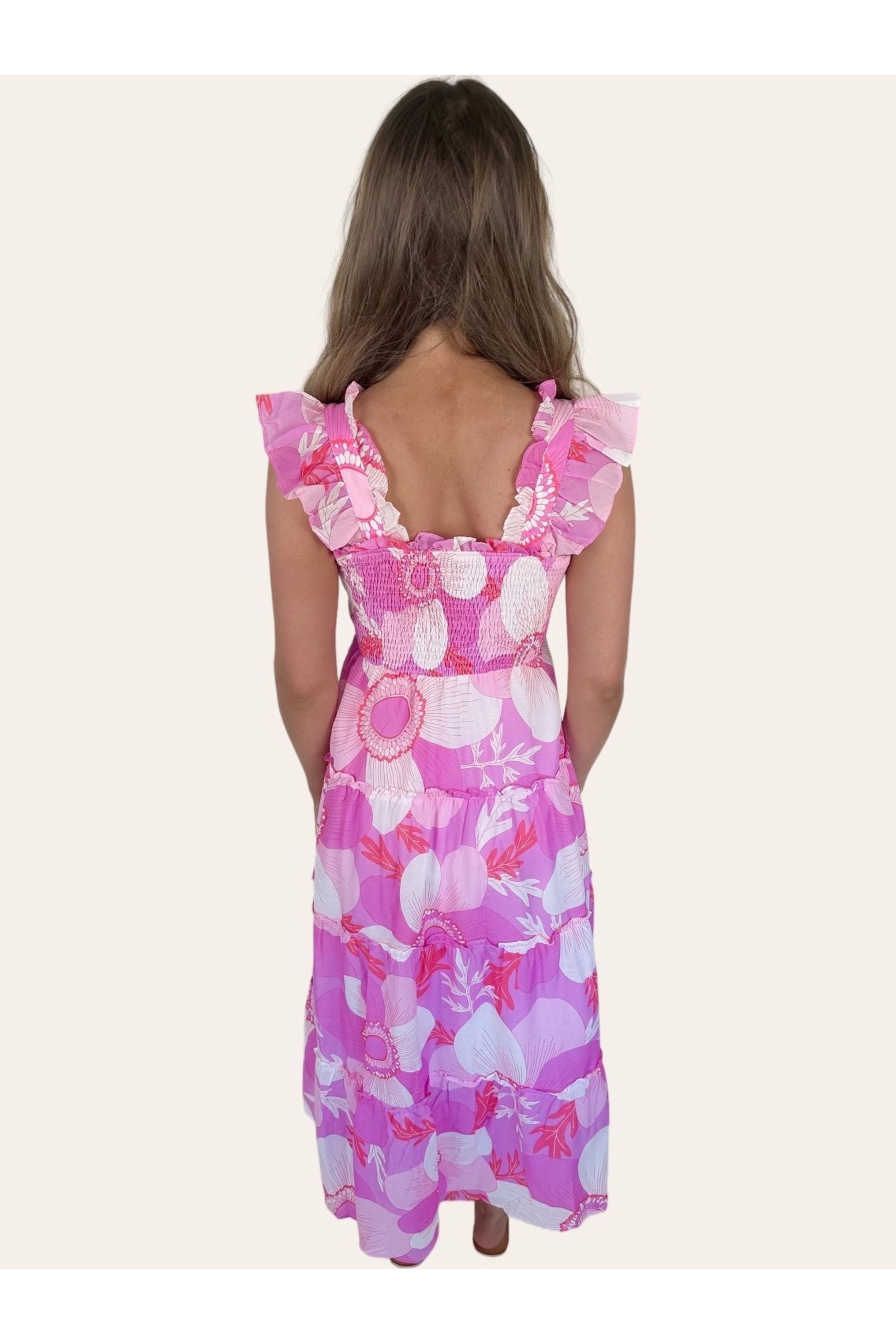 The Maisie Ruffle Strap Midi Dress